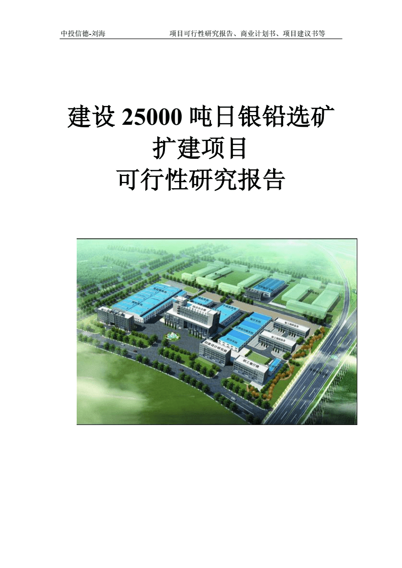 建设25000吨日银铅选矿扩建项目可行性研究报告写作模板-拿地备案.doc